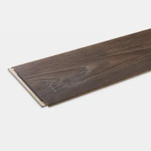 GoodHome Swanley Wood planks Dark oak effect Laminate Flooring, 1.29m²