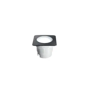 Luminosa Ceci LED 1 Light Large Square Outdoor Recessed Light Black IP67