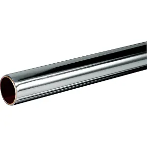 Chrome Plated Copper Tube 15mm 2x 1m Length BS EN1057 R250 British Copper 2.0m