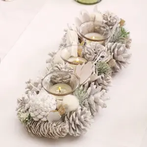 Wild Wonderland Trio Xmas Table Decoration Centrepiece Christmas Décor Candle Holder