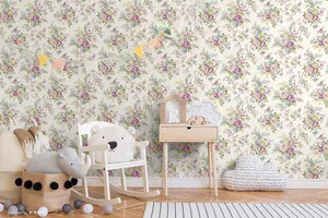 SK Filson Purple Floral Wallpaper