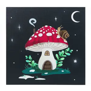 Something Different Gnome Sweet Gnome Canvas Light Up Plaque Black (One Size)