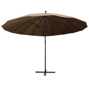 Berkfield Hanging Parasol Taupe 3 m Aluminium Pole