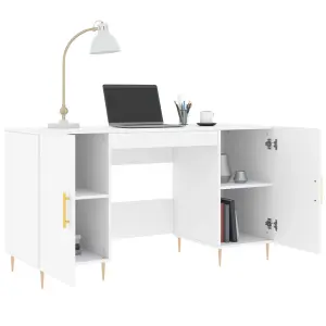 Berkfield Desk White 140x50x75 cm Engineered Wood