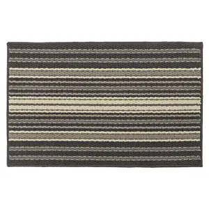 JVL Hubble Machine Washable Latex Backed Doormat, 50x80cm, Dusk