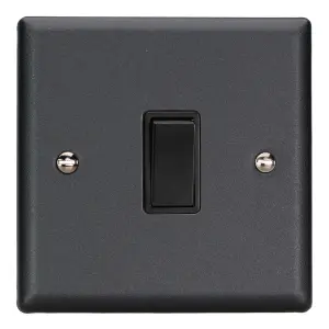 Varilight 1-Gang Intermediate 10A Rocker Switch Matt Black