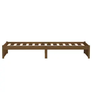 Berkfield Bed Frame Honey Brown Solid Wood 75x190 cm Small Single