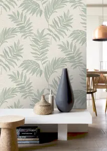 Sumatra Palm Leaf Green Wallpaper