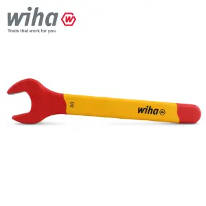 Wiha Spanner Wrench 30mm VDE Electricians Single Insulated Open End 43043