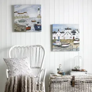 Harbourside Lighthouse Printed Canvas Landscape Wall Art