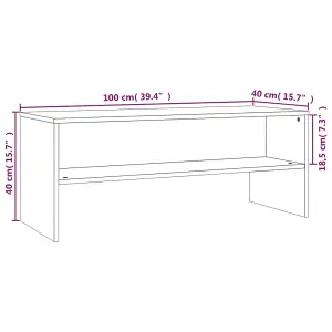 Berkfield TV Cabinet Brown Oak 100x40x40 cm Engineered Wood