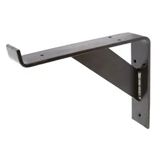 Hammer & Tongs Gallows Style Scaffold Board Shelf Bracket - D240mm - Black - Pack of 2