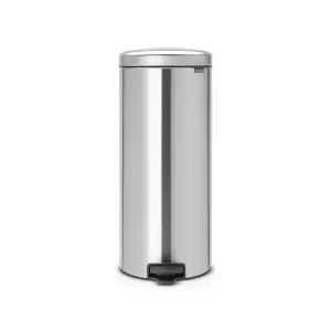 Brabantia Metal Brushed steel Pedal Bin - 30L Freestanding