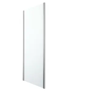 GoodHome Beloya Framed Chrome effect Clear Fixed Shower panel (H)195cm (W)90cm