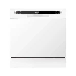 Baridi Compact Tabletop Dishwasher 8 Place Settings, 6 Programmes - White