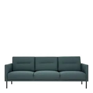 Larvik 3 Seater Sofa - Dark Green - Black Legs