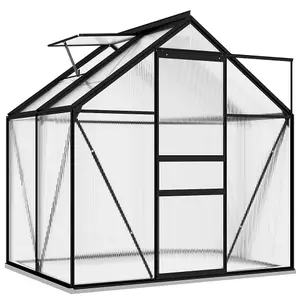 Berkfield Greenhouse Anthracite Aluminium 2.47 m2