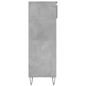 Berkfield Shoe Cabinet Concrete Grey 40x36x105 cm Engineered Wood