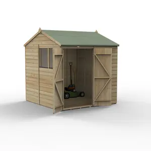 Beckwood 7x7 Reverse Apex Shed - 2 Windows - Double Door