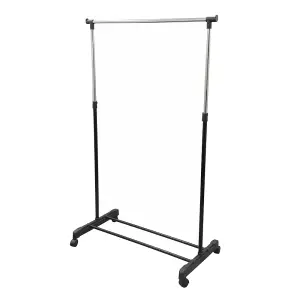 JVL Adjustable Garment Rack Clothing Rail with Wheels