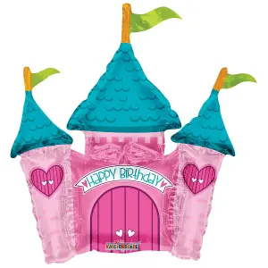 Apac Princess Castle Foil Balloon Pink/Blue (One Size)