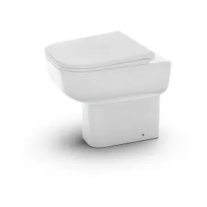 Modern 500mm Back To Wall WC Toilet Unit Gloss White Space Saving