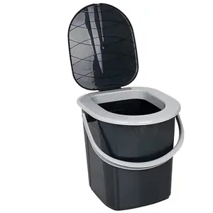 2x 22 Litre Large Outdoor Compact Portable Lightweight Camping Toilet Seat & Lid