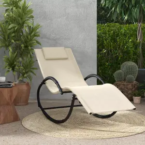 Costway Zero Gravity Rocking Lounge Chair Outdoor Rocking Chaise Lounge