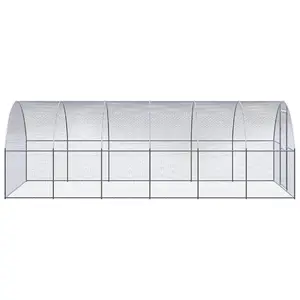 Outdoor Chicken Coop 3x6x2 m Galvanised Steel