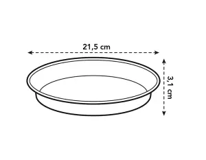 Elho Green Basics Saucer 22cm for Plastic Plant Pot in Living Black