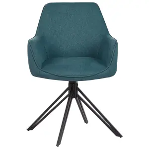 Beliani Retro Set of 2 Chairs JODAR Teal