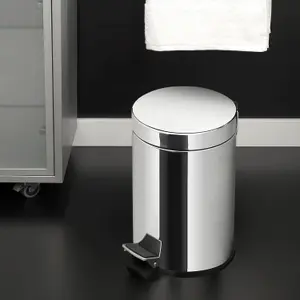 Cosmic Waste Bin Glossy Stainless Steel Architect (12L)