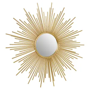 Interiors by Premier Cristal Wall Mirror with Gold Finish Frame