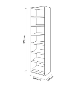 GoodHome Atomia Freestanding White Pull-out shoe rack (W)500mm