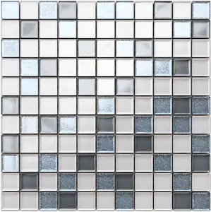 Glass mosaic on mesh for bathroom or kitchen 300mm x 300mm - Elvis Presley