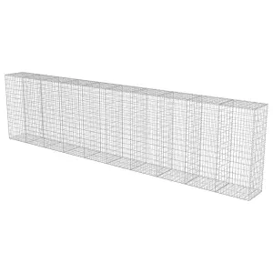 Berkfield Gabion Wall with Covers Galvanised Steel 600x50x150 cm