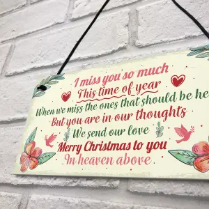 Red Ocean Christmas Memorial Hanging Grave Side Plaque Rememberance Tree Decoration Family Gift