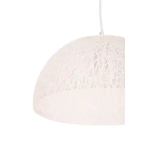 Interiors by Premier Lenno Large White Pendant Light