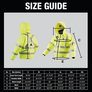 Makita DCJ206Z Hi Viz LXT 14.4v 18v Heated Jacket Extra Large XL + Battery