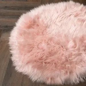 Pink Rectangle Sheepskin - Circle 70cm