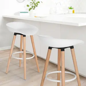 Tata 68cm Bar Stool (Set of 2) White