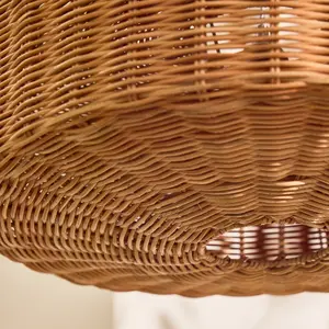 Traditional Roscoe Rattan Basket Weave Easy Fit Decor Ceiling Shade H20 x D50cm