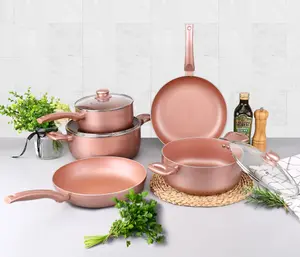 Cermalon Rose Gold 8 Piece Cookware Set