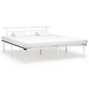 Berkfield Bed Frame White Metal 180x200 cm 6FT Super King