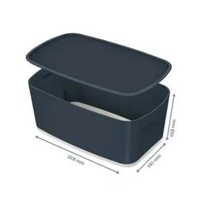 Leitz MyBox Cosy Velvet Grey Storage Tray 5 Litre