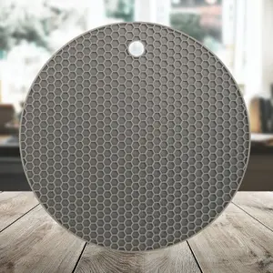 Air Fryer Liner Round Silicone Trivet Accessory Reusable Non Stick Grey