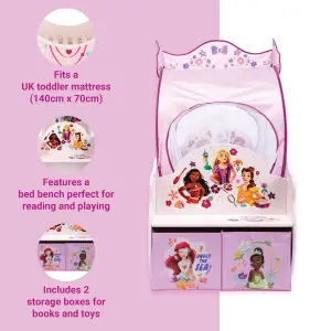 Disney Princess Carriage Toddler Bed: Sturdy Engineered Wood Construction, Fits 140cm x 70cm Mattress (Mattress not included)