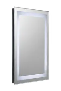 Rinse Bathrooms 800 x 600 mm Illuminated LED Bathroom Mirror with Demister - IP44