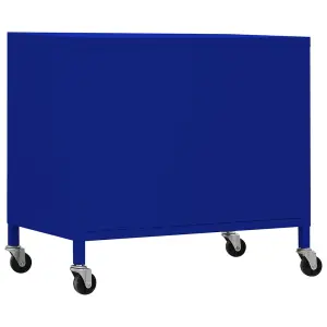 Berkfield Storage Cabinet Navy Blue 60x35x56 cm Steel