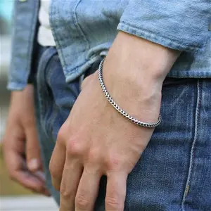 Sterling Silver Men's Snake Chain Bracelet